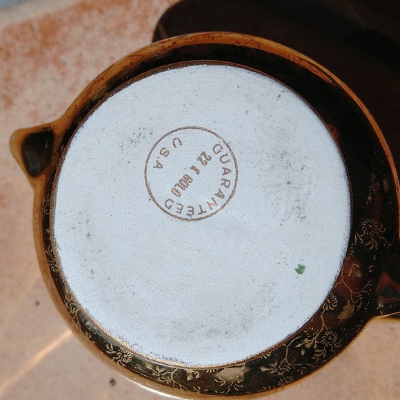 Vintage 22K gold plated vase - Picture 2 of 4